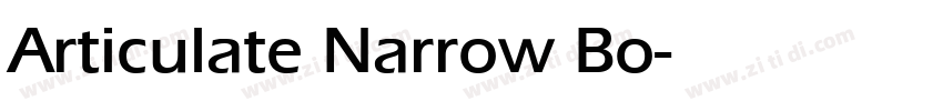 Articulate Narrow Bo字体转换